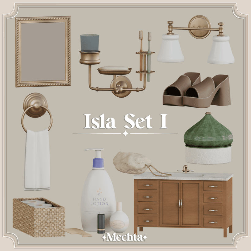 Галерея мода Набор для ванной Isla Set I #1